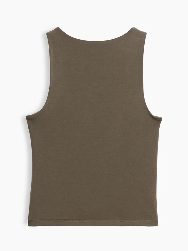 Jersey cropped tanktop