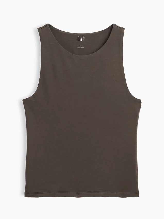 Jersey cropped tanktop