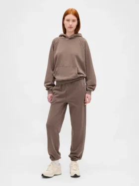 Joggingbroek met hoge taille en Vintagesoft-stof