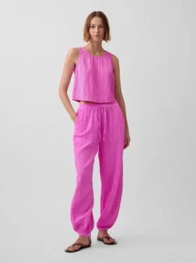 Joggingbroek van katoenen gaas