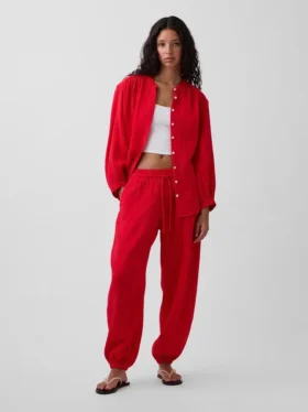 Joggingbroek van katoenen gaas