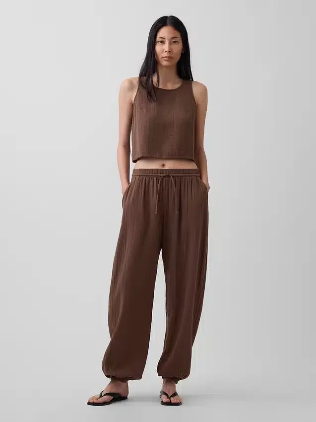 Joggingbroek van katoenen gaas