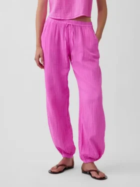 Joggingbroek van katoenen gaas