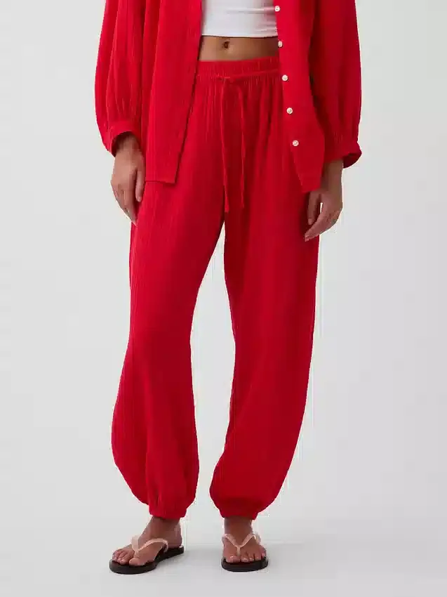 Joggingbroek van katoenen gaas