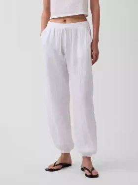 Joggingbroek van katoenen gaas