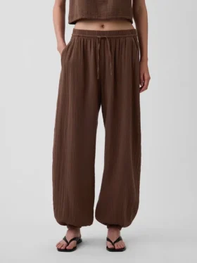 Joggingbroek van katoenen gaas