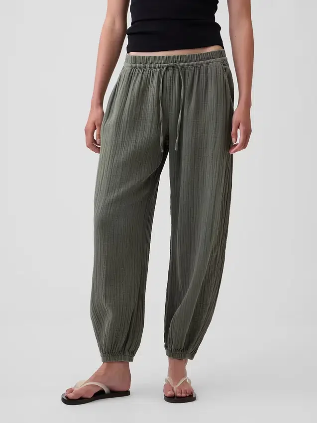 Joggingbroek van katoenen gaas
