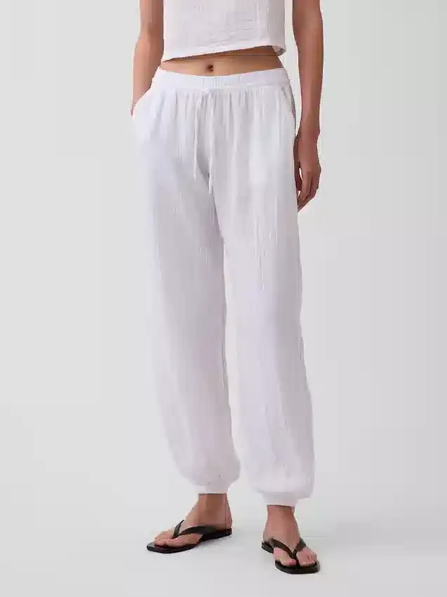 Joggingbroek van katoenen gaas