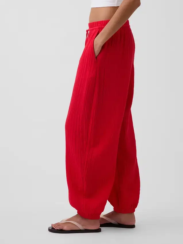 Joggingbroek van katoenen gaas