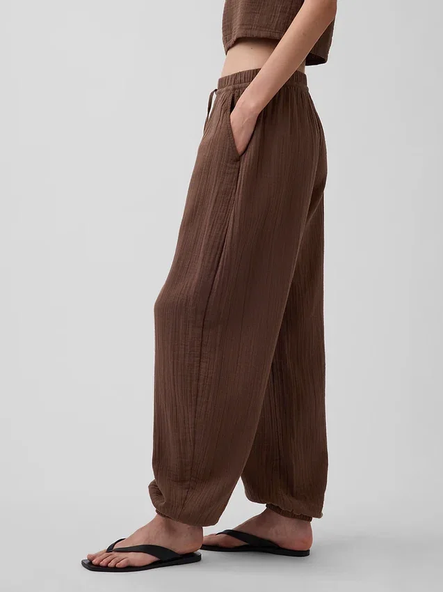 Joggingbroek van katoenen gaas