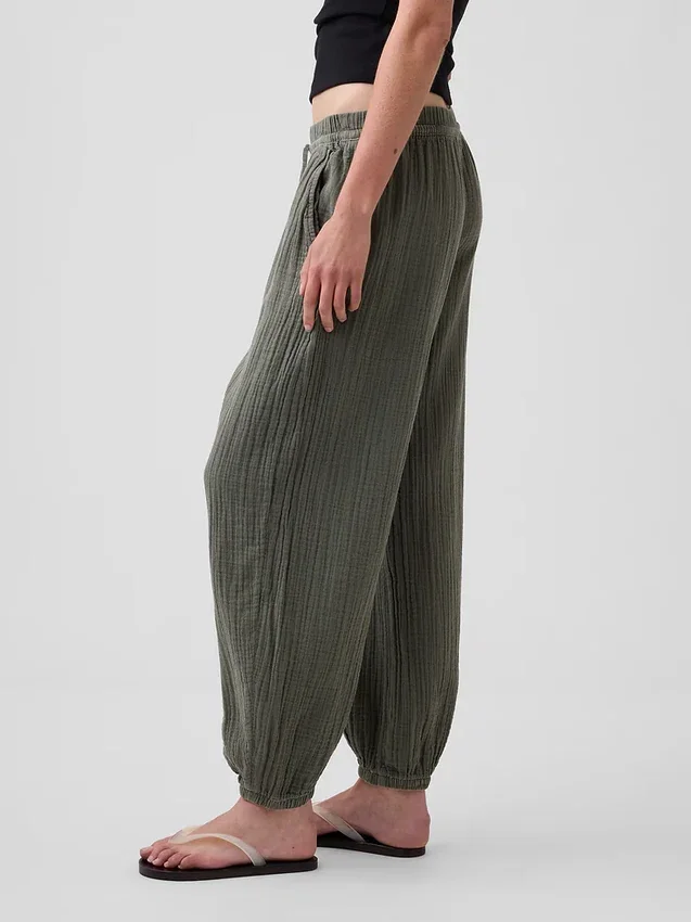Joggingbroek van katoenen gaas