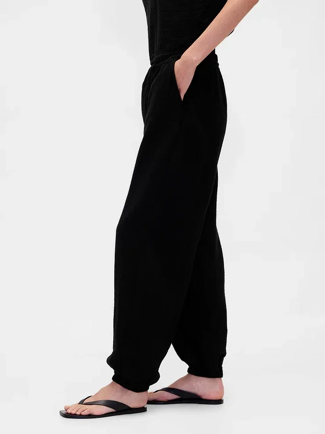 Joggingbroek van katoenen gaas
