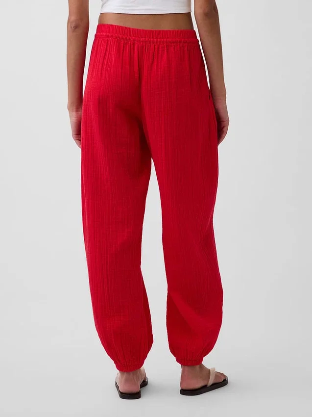 Joggingbroek van katoenen gaas
