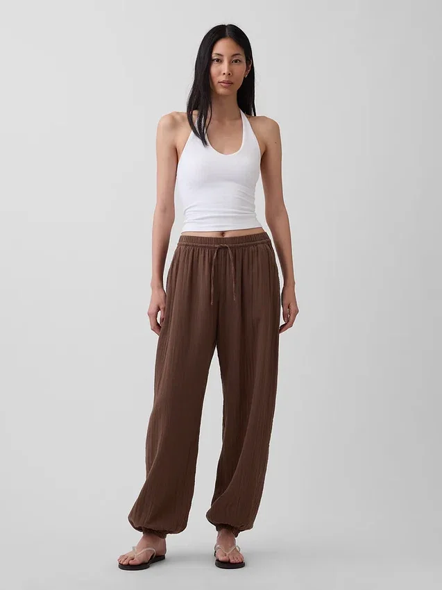 Joggingbroek van katoenen gaas