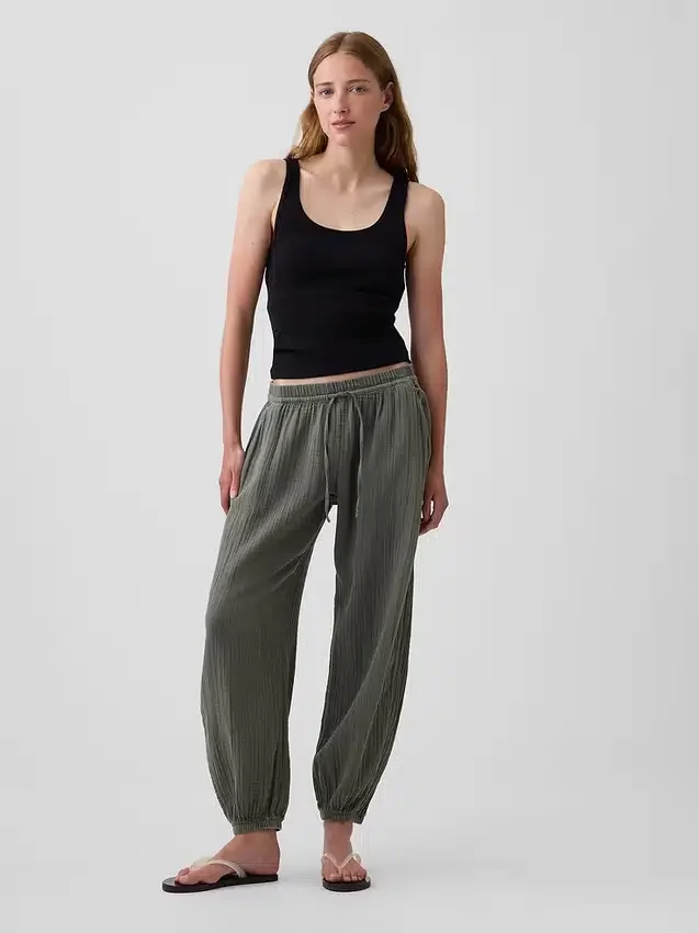 Joggingbroek van katoenen gaas