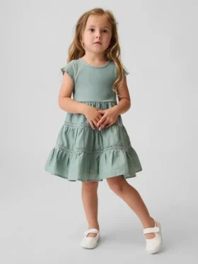 Jurk met laagjes en kanten rand voor Baby & Peuter