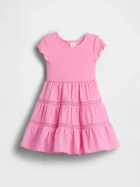 Jurk met laagjes en kanten rand voor Baby & Peuter