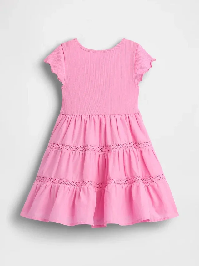 Jurk met laagjes en kanten rand voor Baby & Peuter