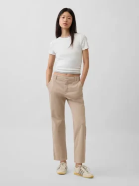 Kaki met middelhoge taille