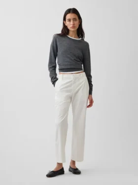 Kaki met middelhoge taille