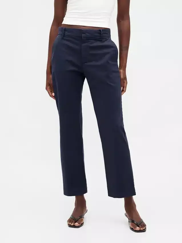 Kaki met middelhoge taille