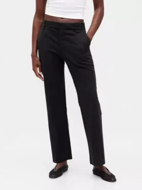 Kaki met middelhoge taille