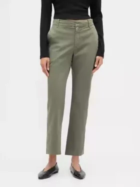 Kaki met middelhoge taille