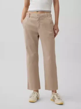 Kaki met middelhoge taille