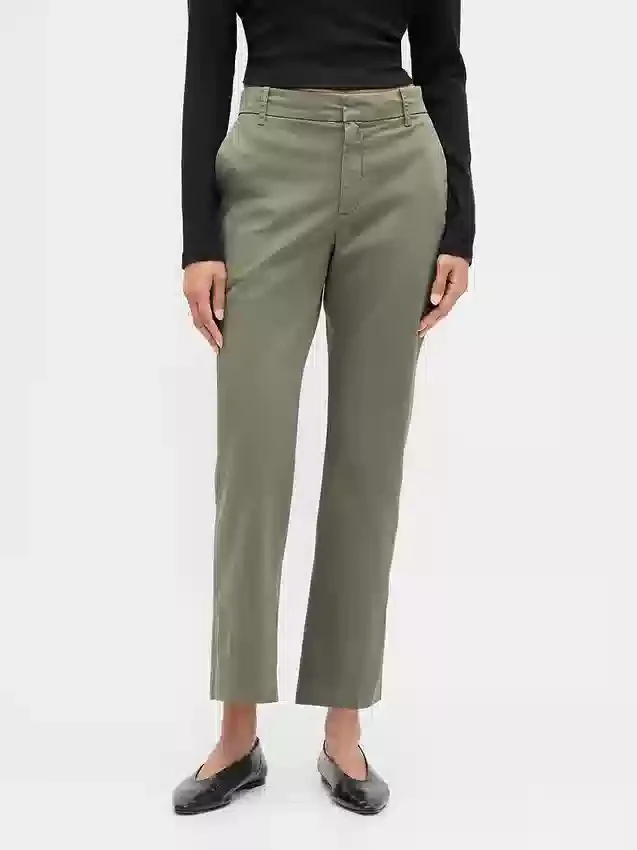 Kaki met middelhoge taille