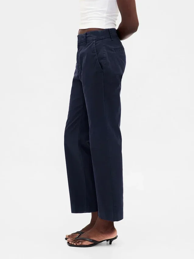 Kaki met middelhoge taille