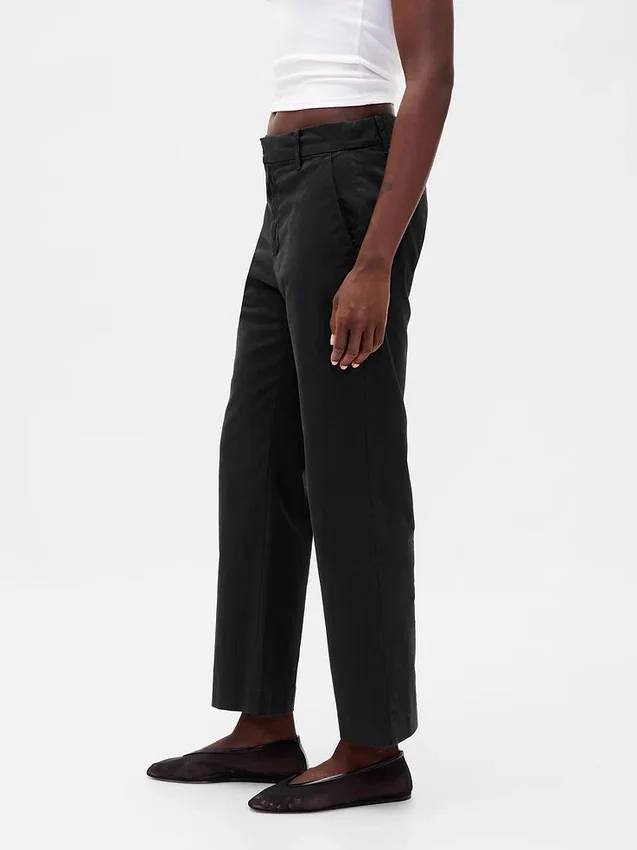 Kaki met middelhoge taille