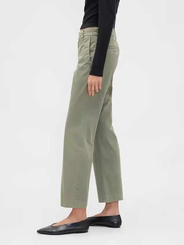 Kaki met middelhoge taille