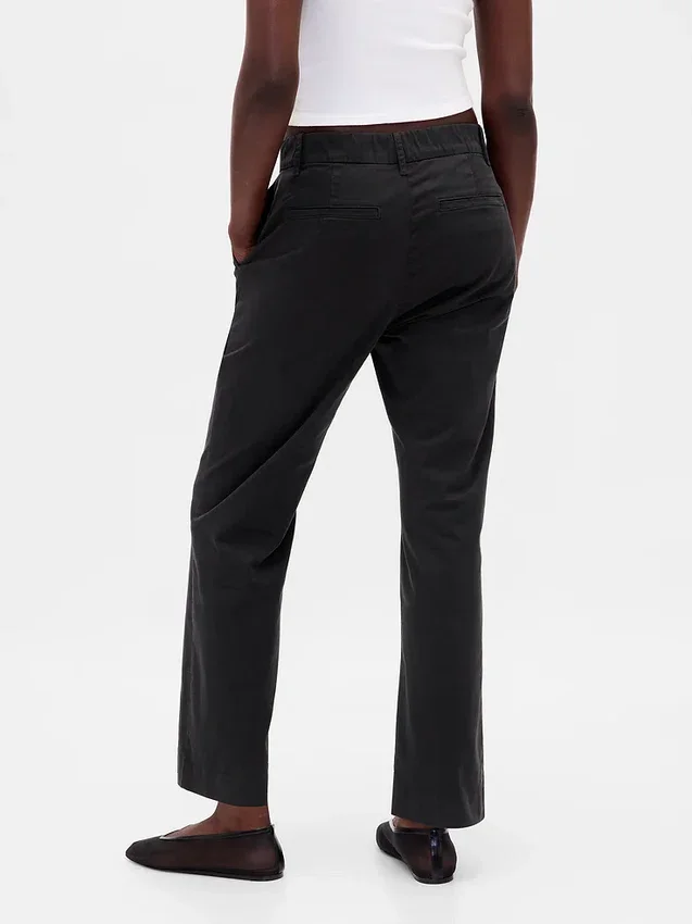 Kaki met middelhoge taille