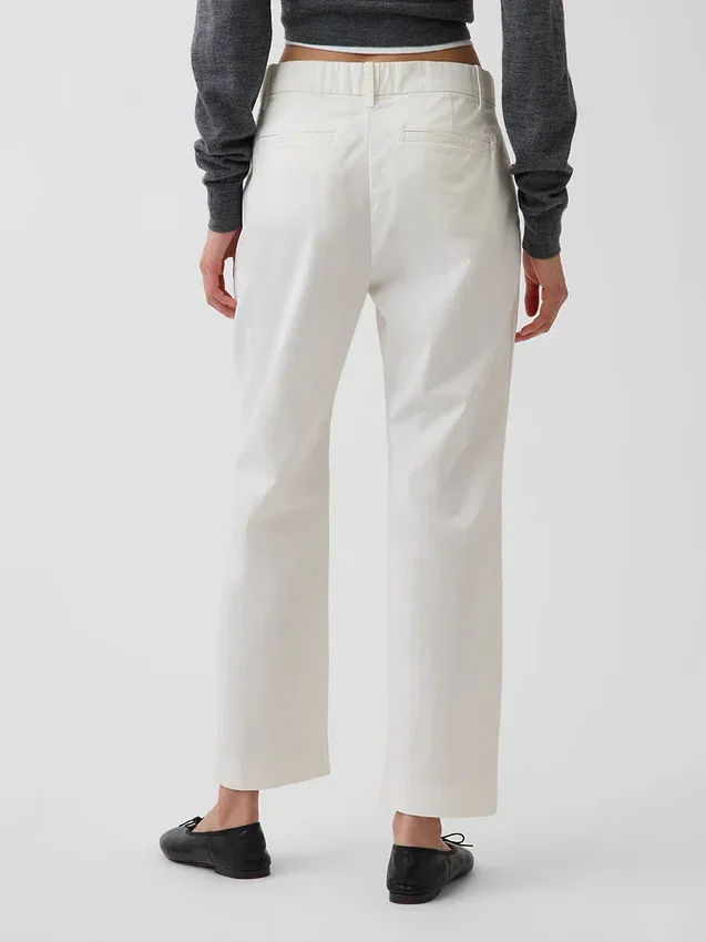 Kaki met middelhoge taille