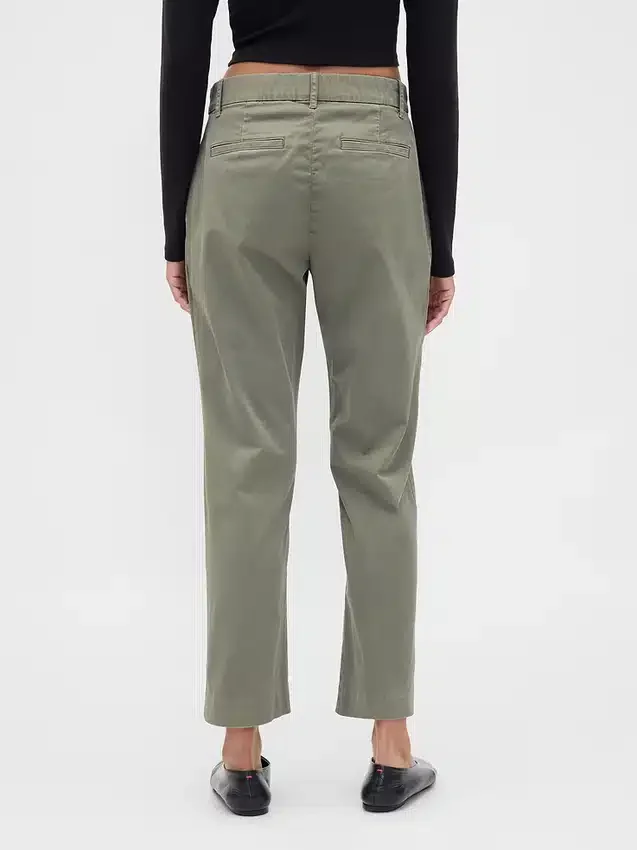 Kaki met middelhoge taille