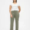 Kaki met middelhoge taille