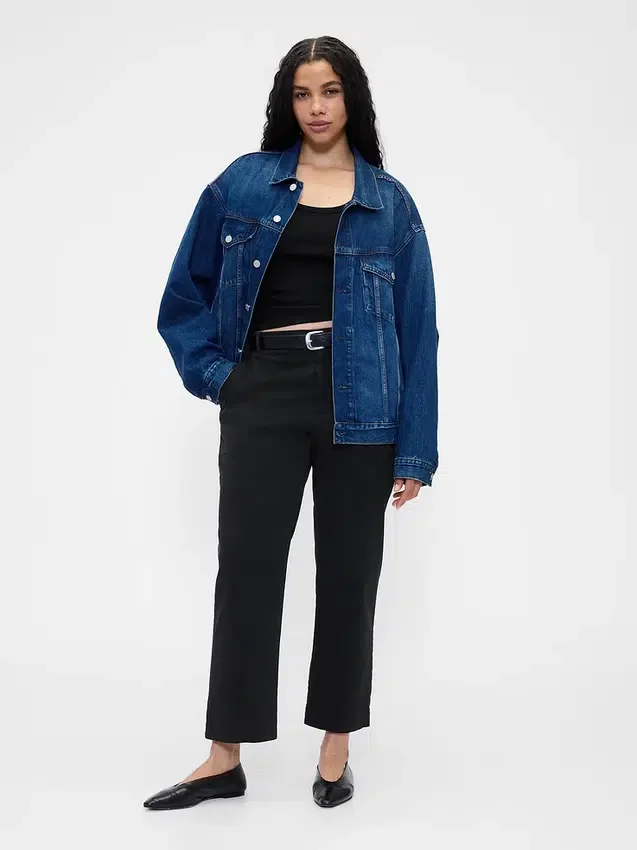 Kaki met middelhoge taille