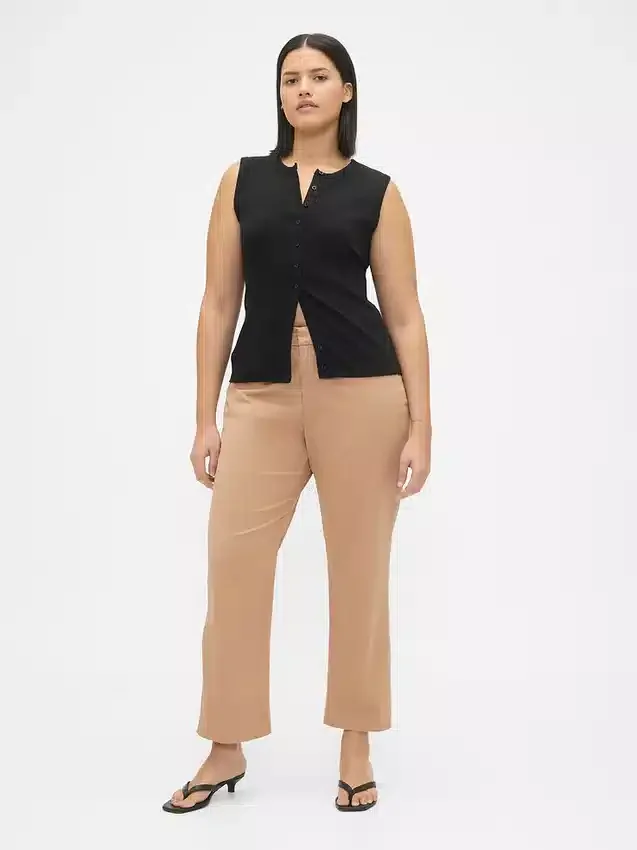 Kaki met middelhoge taille