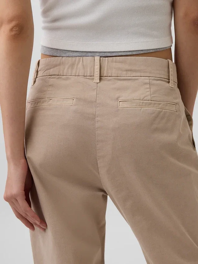 Kaki met middelhoge taille