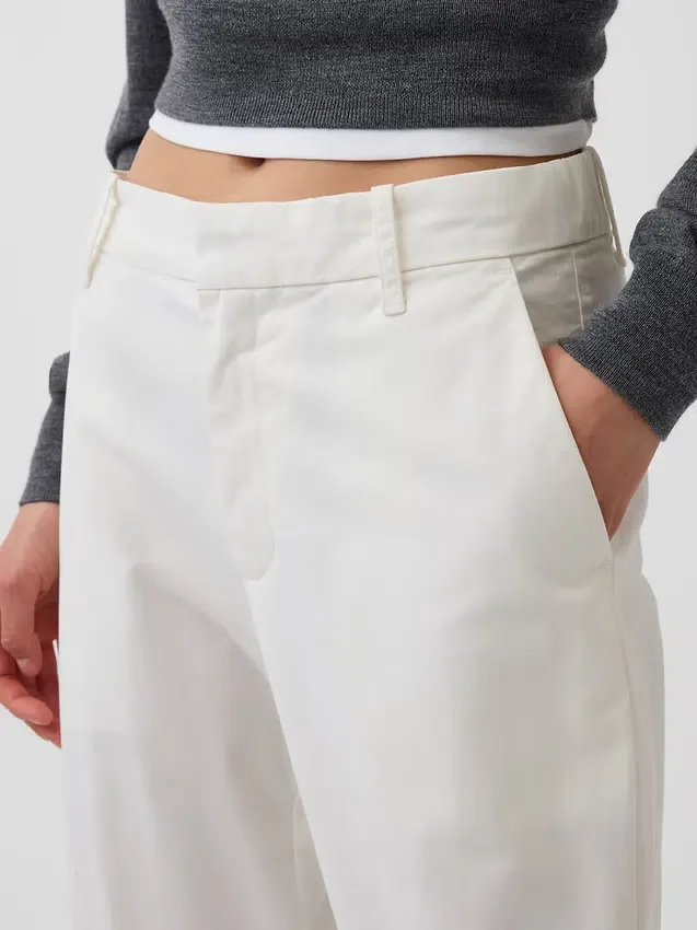 Kaki met middelhoge taille