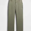 Kaki met middelhoge taille