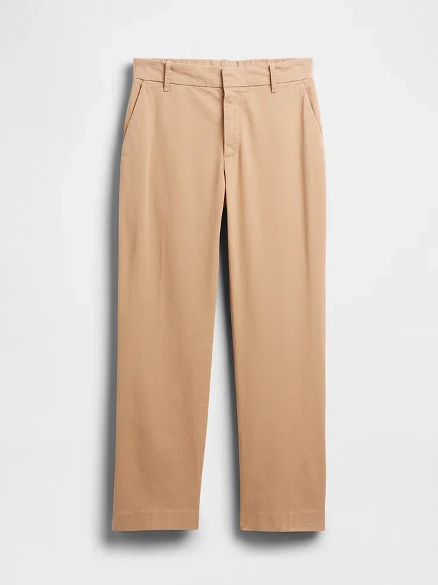 Kaki met middelhoge taille
