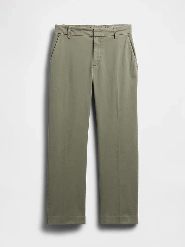 Kaki met middelhoge taille