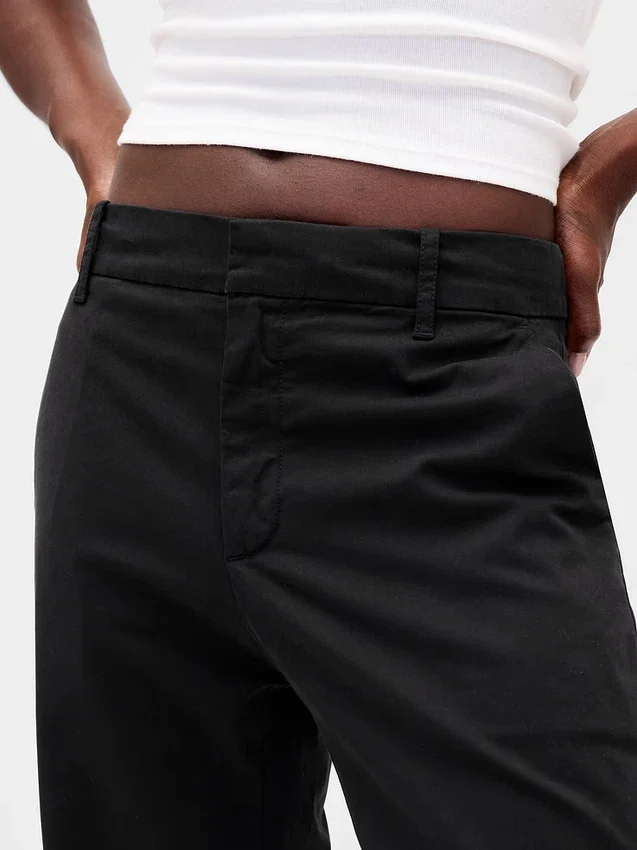 Kaki met middelhoge taille