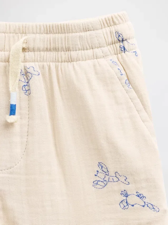 Katoenen gaas-korte broeken met print voor Baby & Peuter