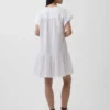 Katoenen gaas shirtjurk met lage taille