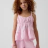Katoenen gaas tanktop met laagjes voor kinderen