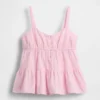 Katoenen gaas tanktop met laagjes voor kinderen