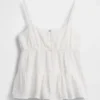 Katoenen gaas tanktop met laagjes voor kinderen