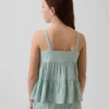 Katoenen gaas tanktop met laagjes voor kinderen
